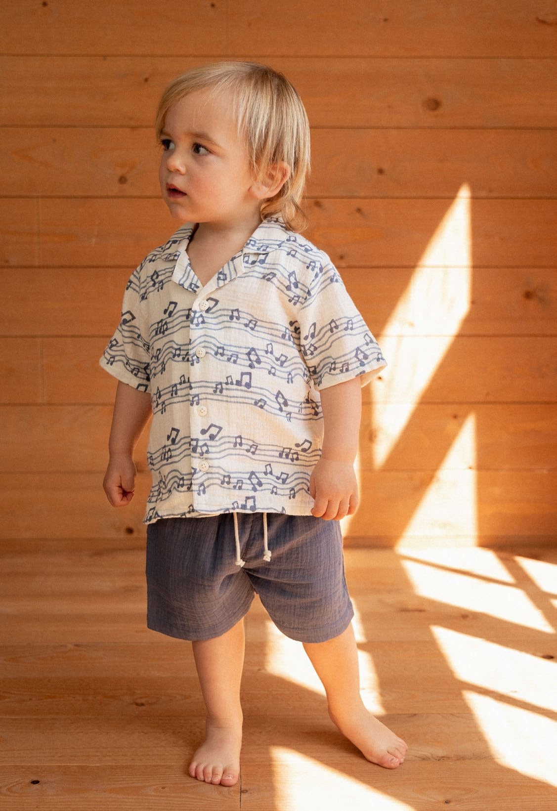 Nature Baby  Guthrie Shirt Muslin - Rhythm Print