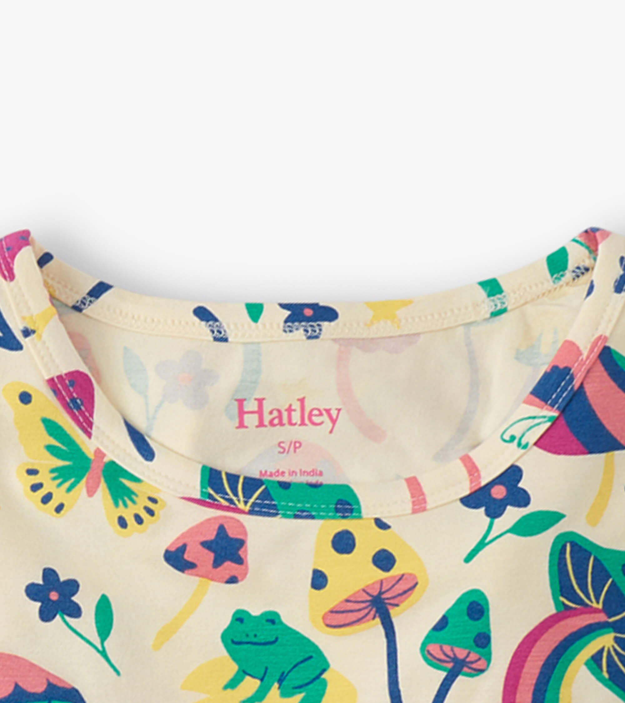 Hatley Groovy Mushroom Girls  Bamboo Pyjama Set - 12 - 16YRS