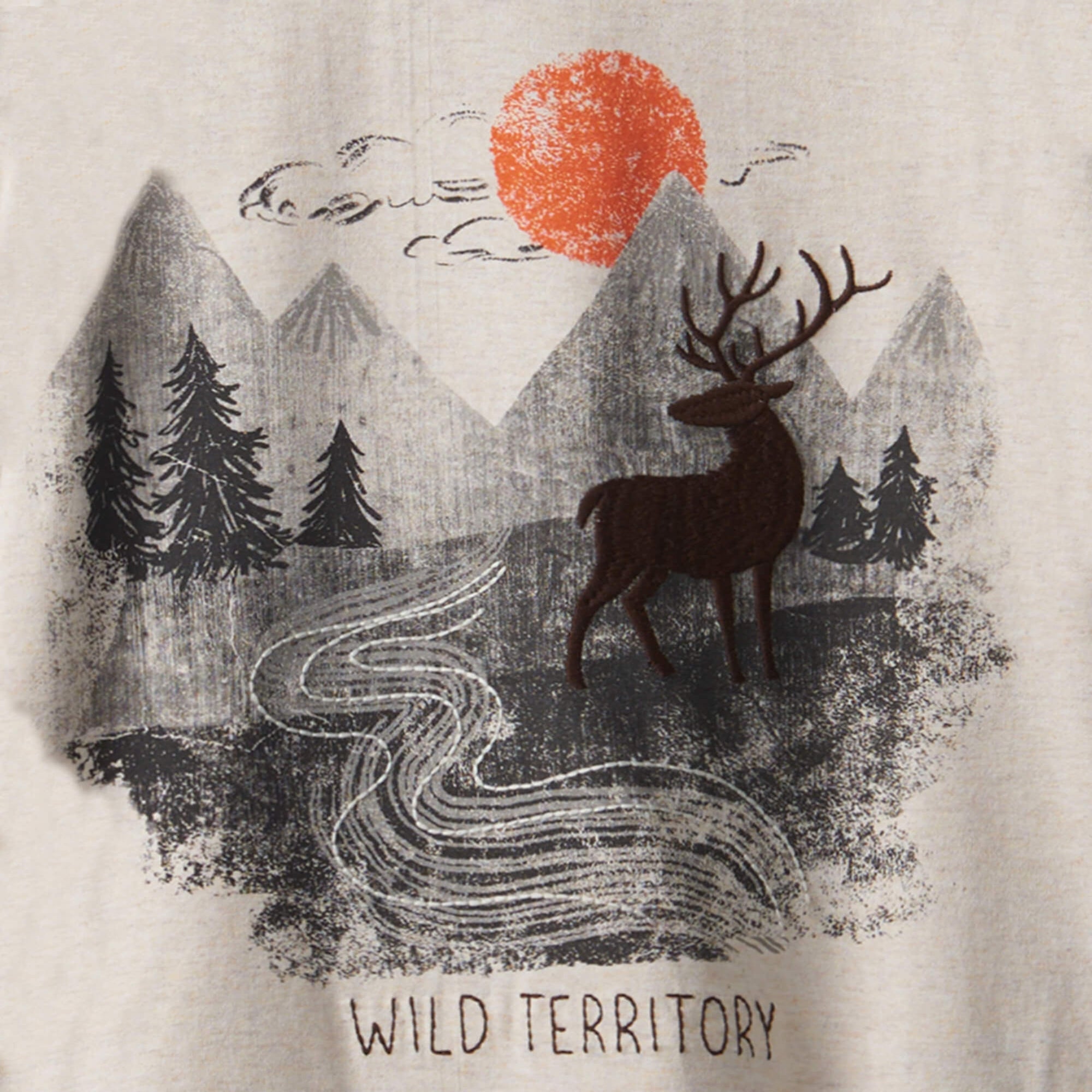 Hatley Rocky Landscape Long Sleeve Tee - Oatmeal Melange