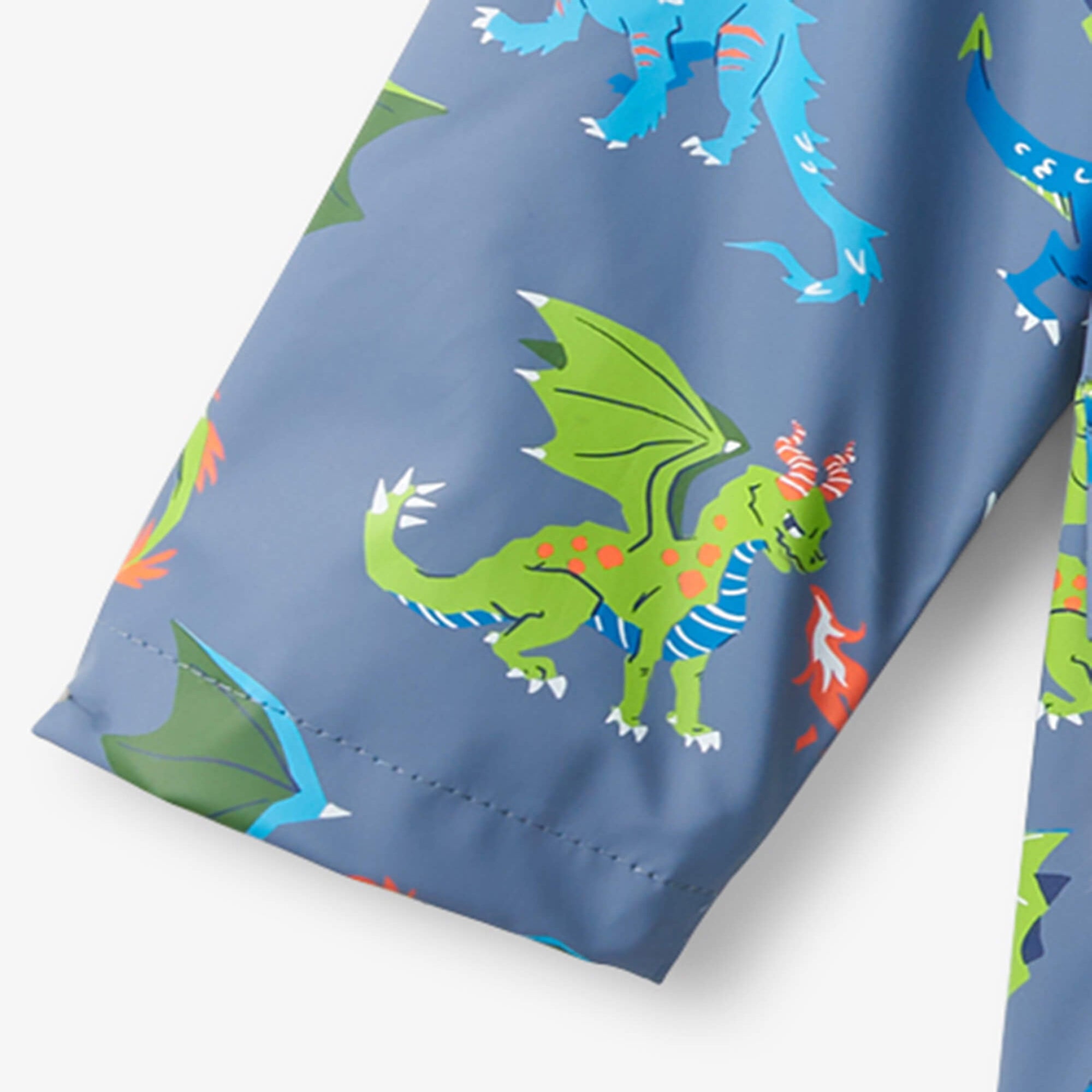 Hatley Dragon Realm Raincoat - Bering Sea