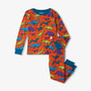 Hatley Real Dinos Cotton Pyjama Set - Red Clay