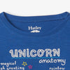 Hatley Unicorn Anatomy Long Sleeve Tee - Blue Quartz