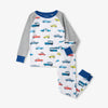 Hatley Vehicles In The City Cotton Raglan Pyjama Set - White