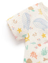 Purebaby Rib Zip Growsuit Happy in the Sea Print