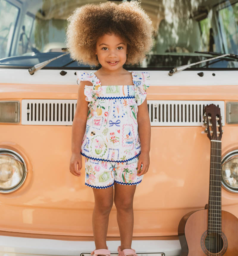 Fox & Finch Summer Vacay Ric Rac Shorts