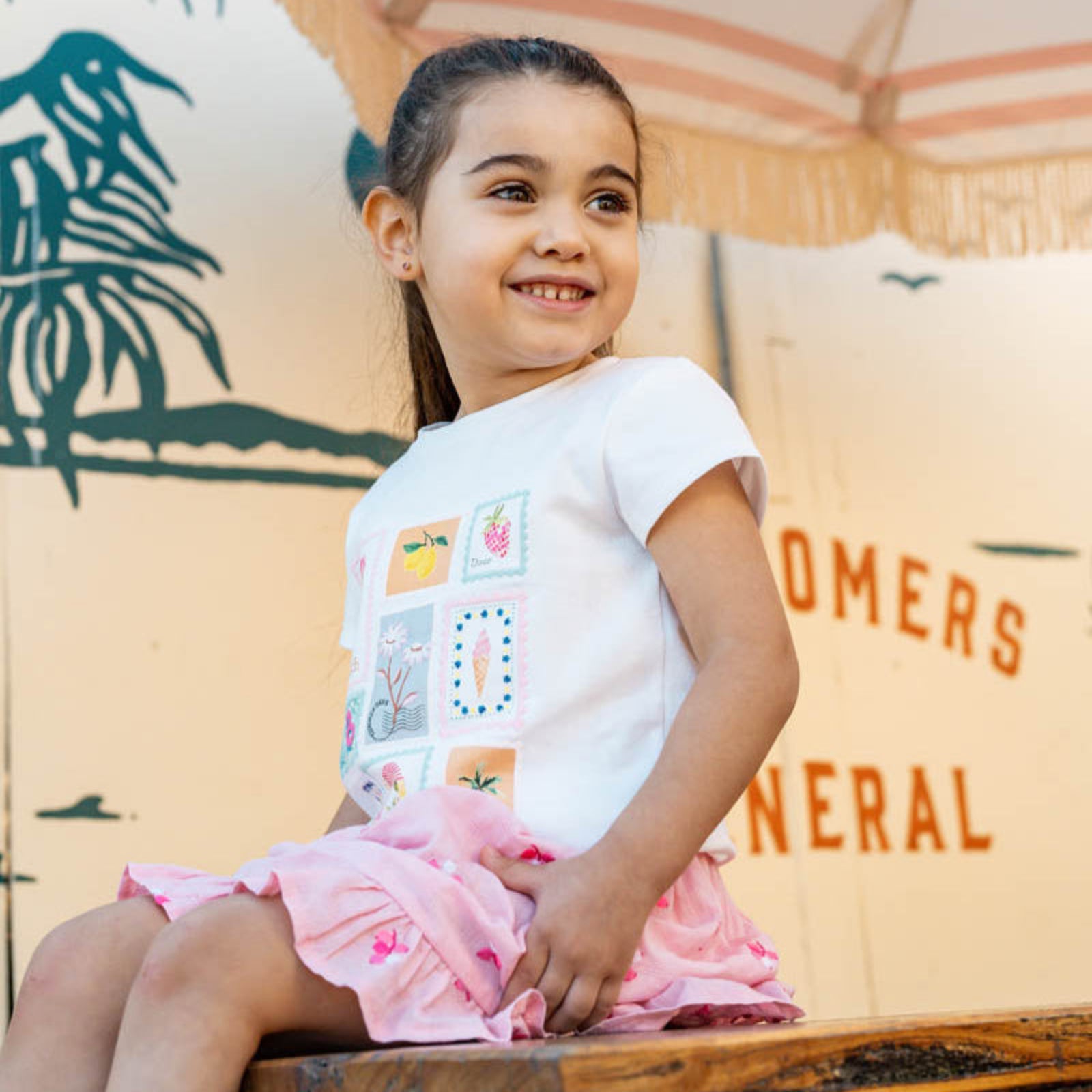 Fox & Finch Summer Vacay Embroidered Skirt With Inbuilt Shorts