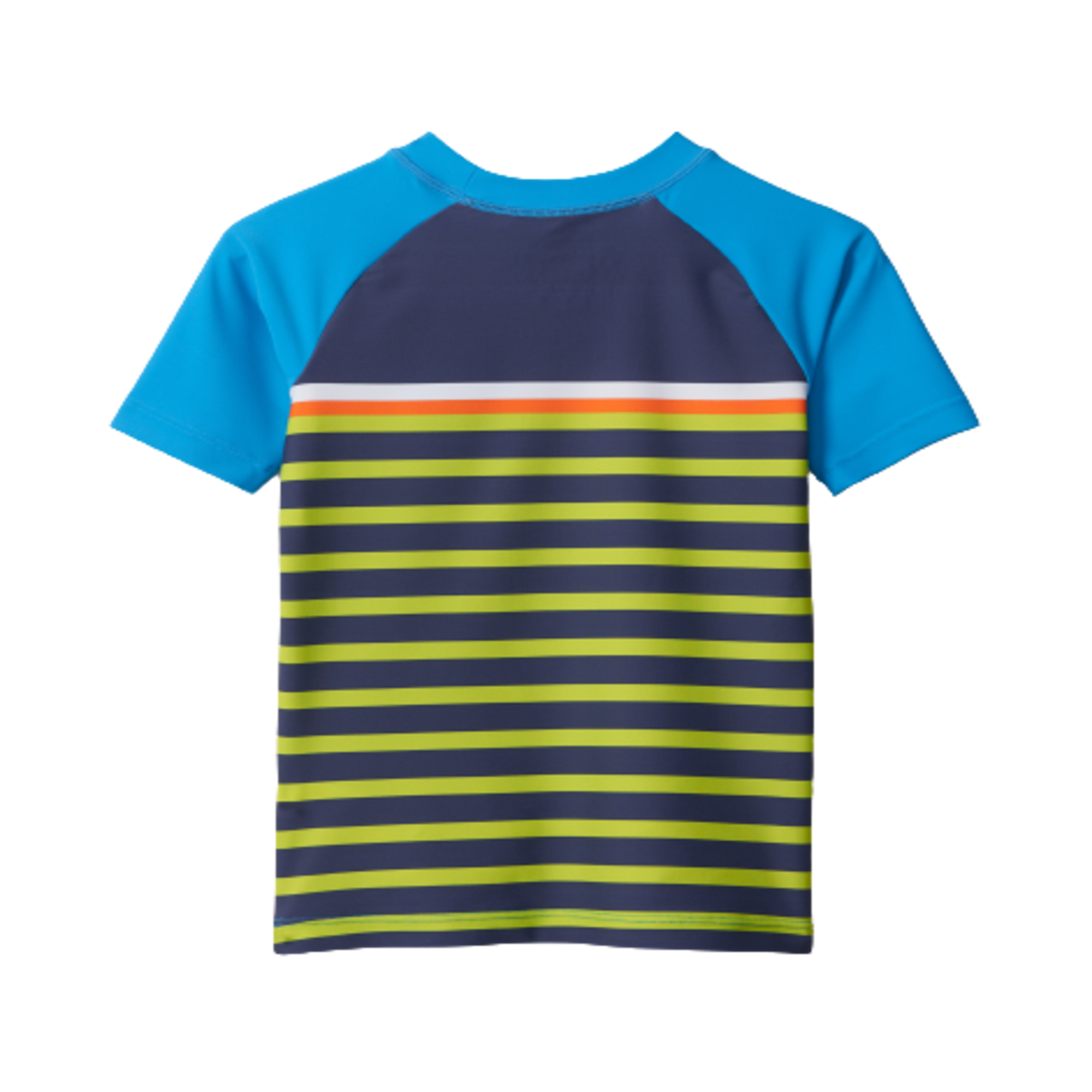 Hatley Fish Stripes Short Sleeve Rashguard - Patriot Blue