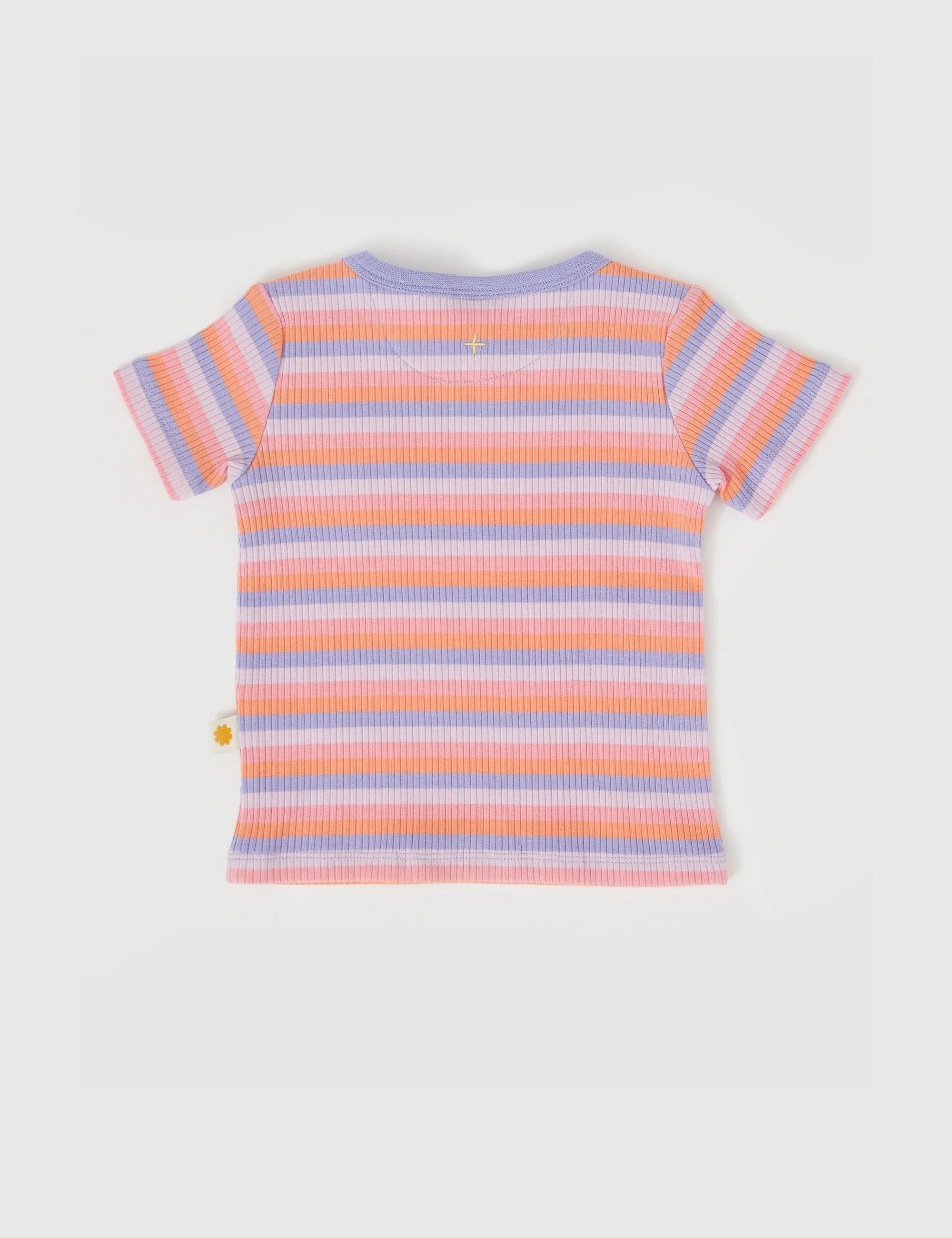 Goldie + Ace Tutti Frutti Stripe Rib T-shirt - Purple Multi