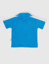 Goldie + Ace Koala Hug Terry Towelling Polo Shirt - Ocean