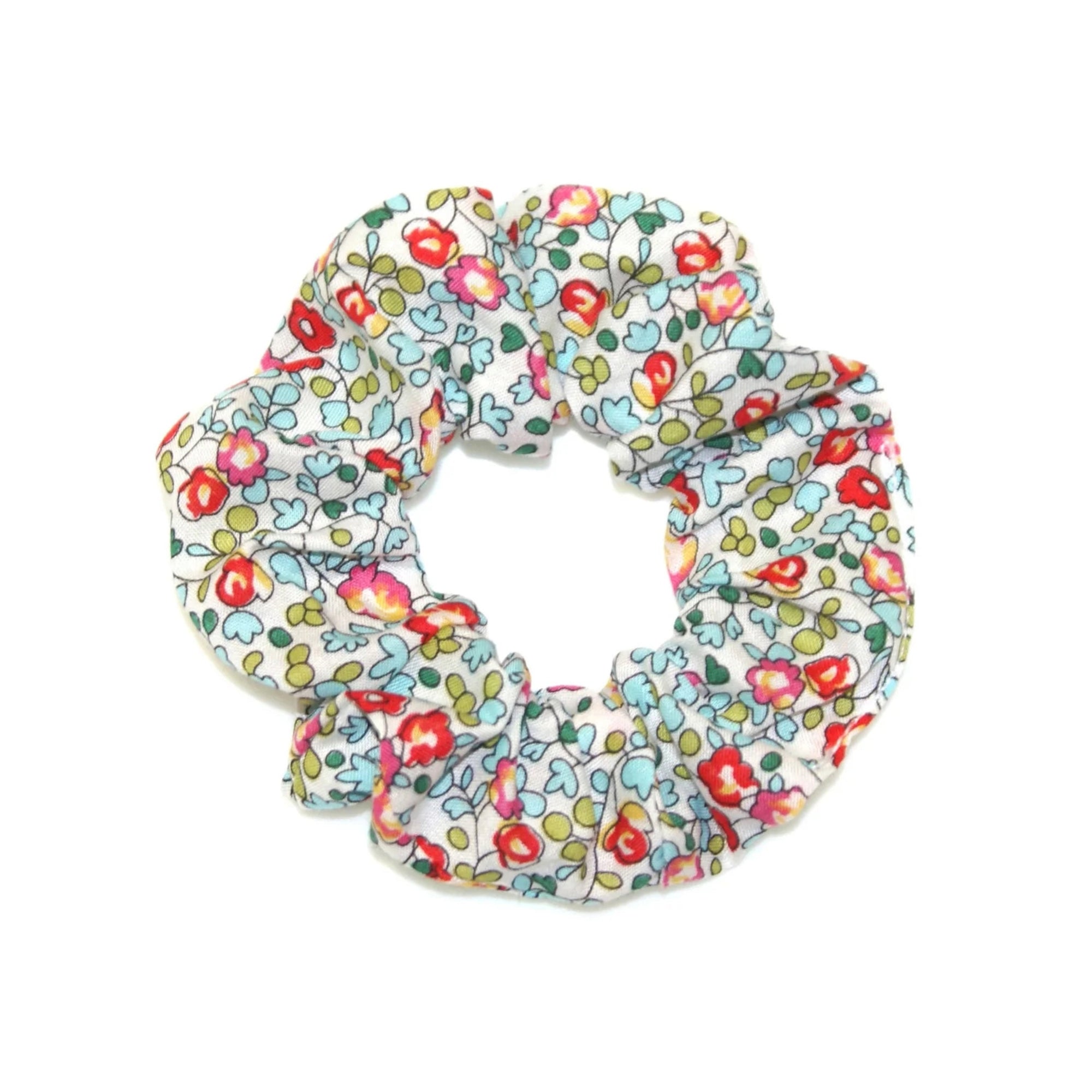 Goody Gumdrops Liberty Eloise Scrunchie - Turquoise/Red