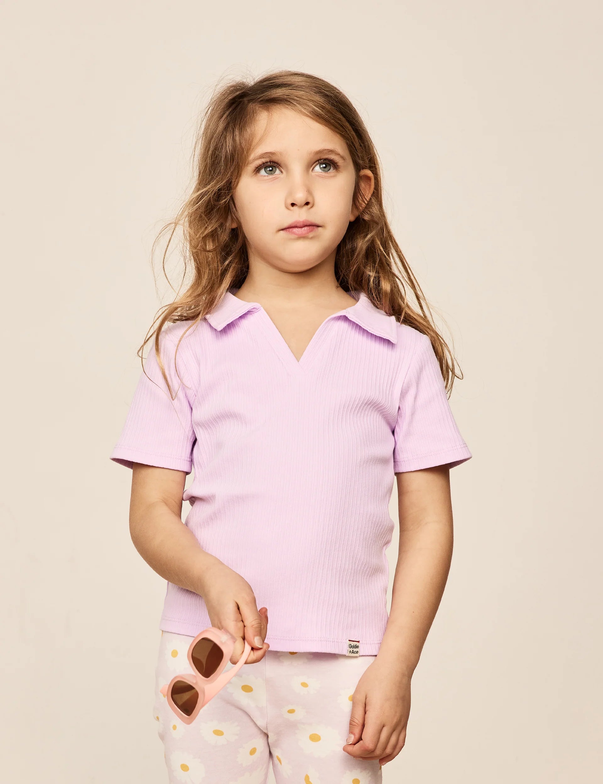 Goldie and Ace Pia Collared Tshirt - Pink