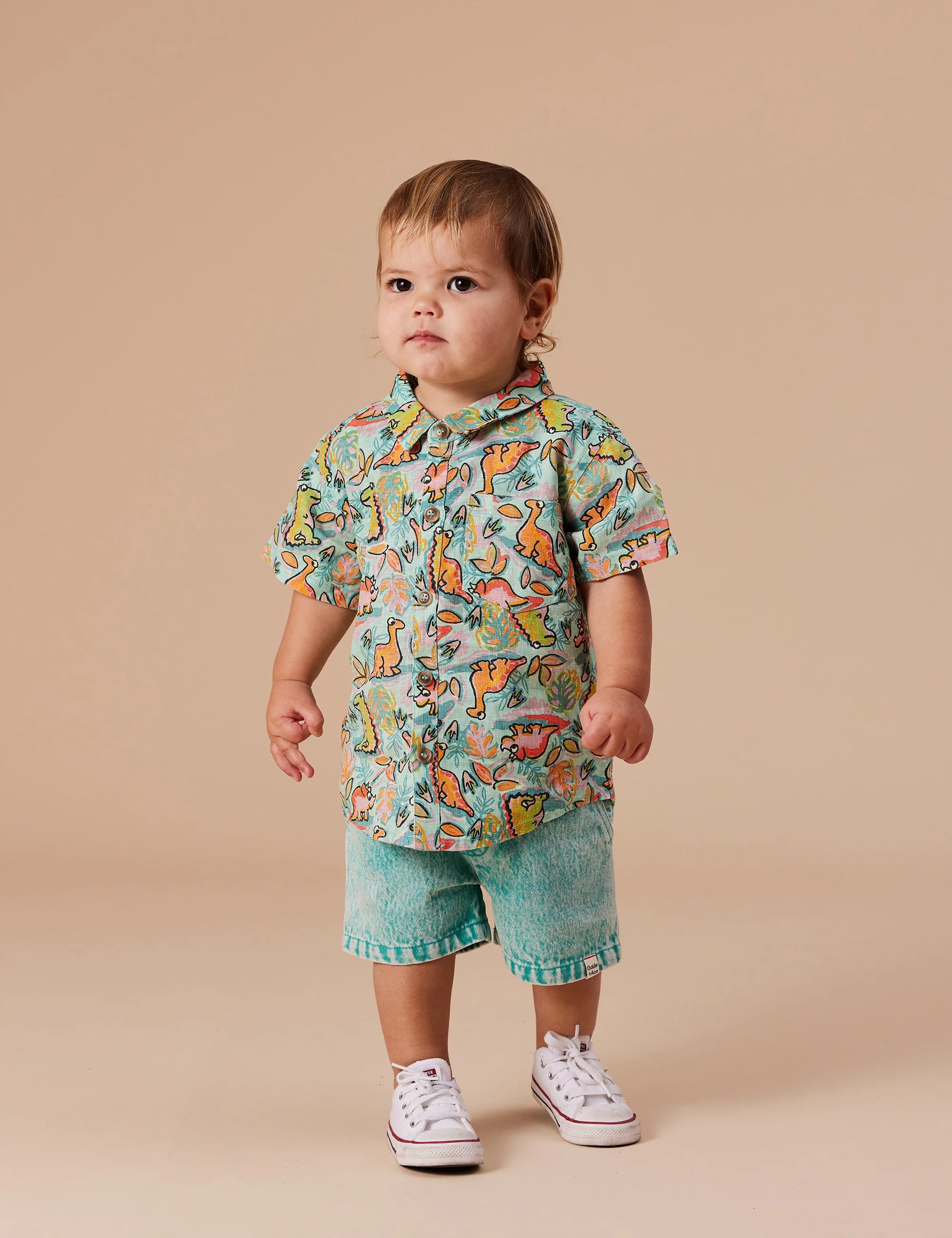 Goldie + Ace Noah Denim Shorts - Turquoise