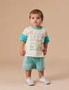 Goldie + Ace Noah Denim Shorts - Turquoise