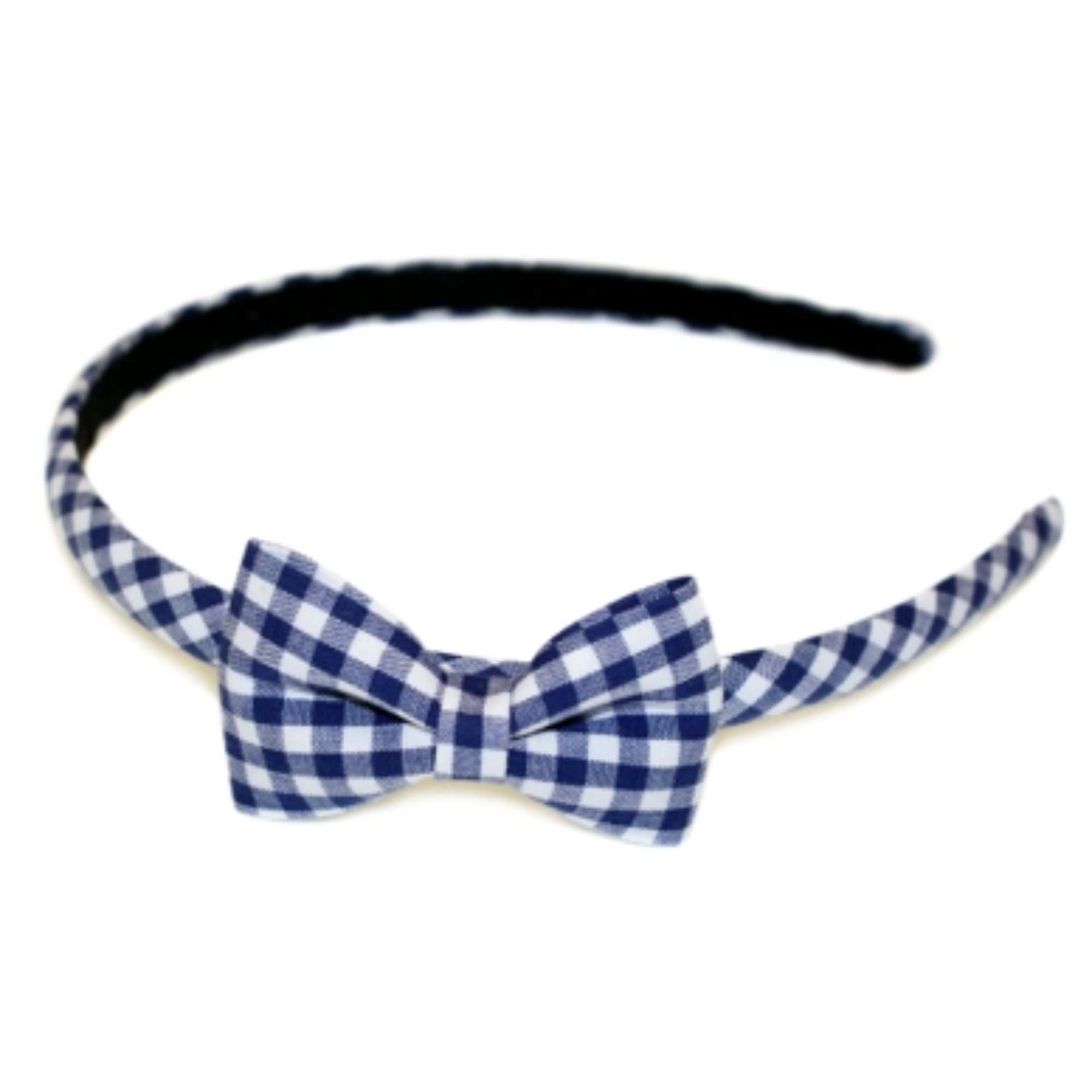 Goody Gumdrops Gingham Bow Alice Band - Navy