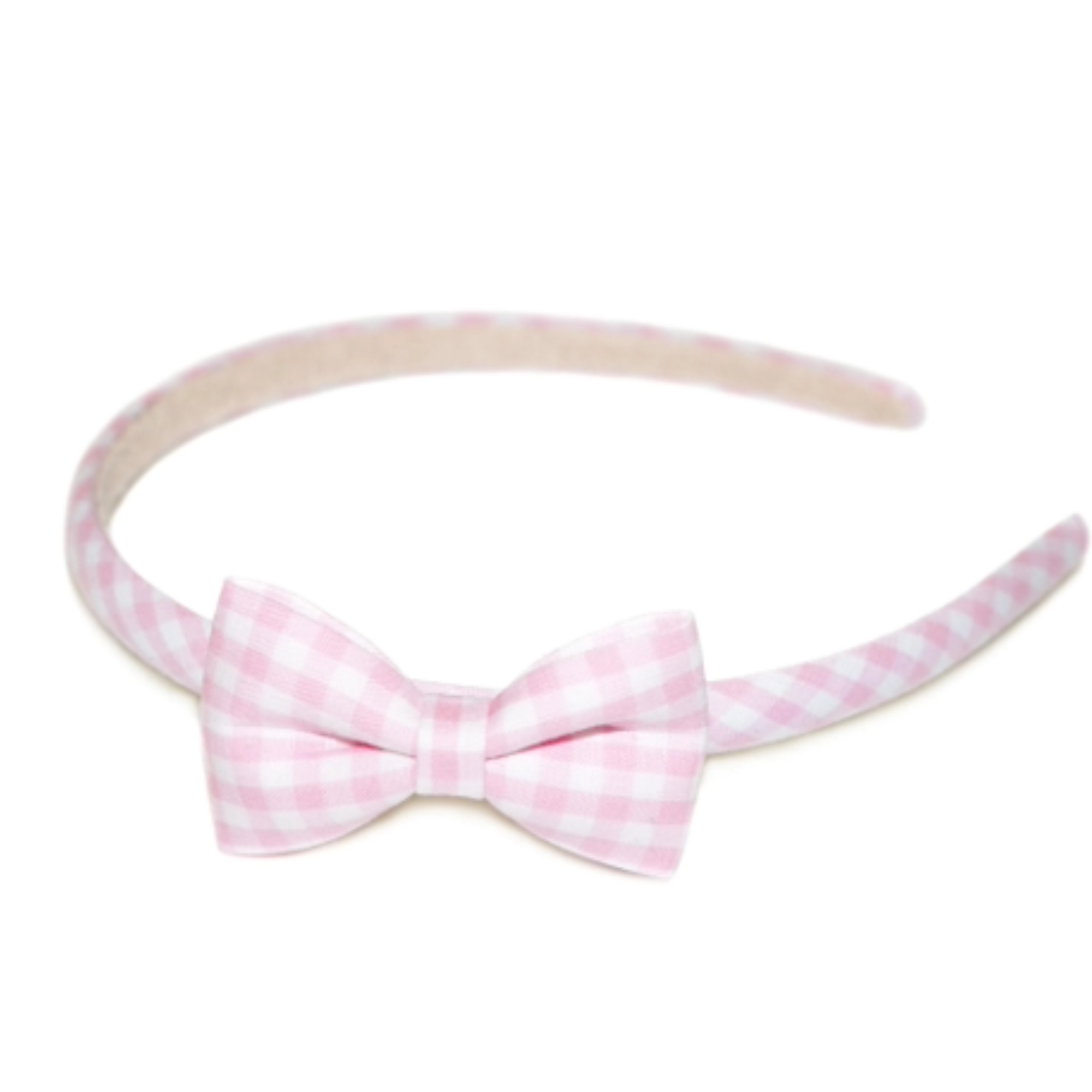 Goody Gumdrops Gingham Bow Alice Band - Pink
