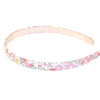 Goody Gumdrops Liberty Betsy Ann Suede Lined Alice Band - Pink/Green