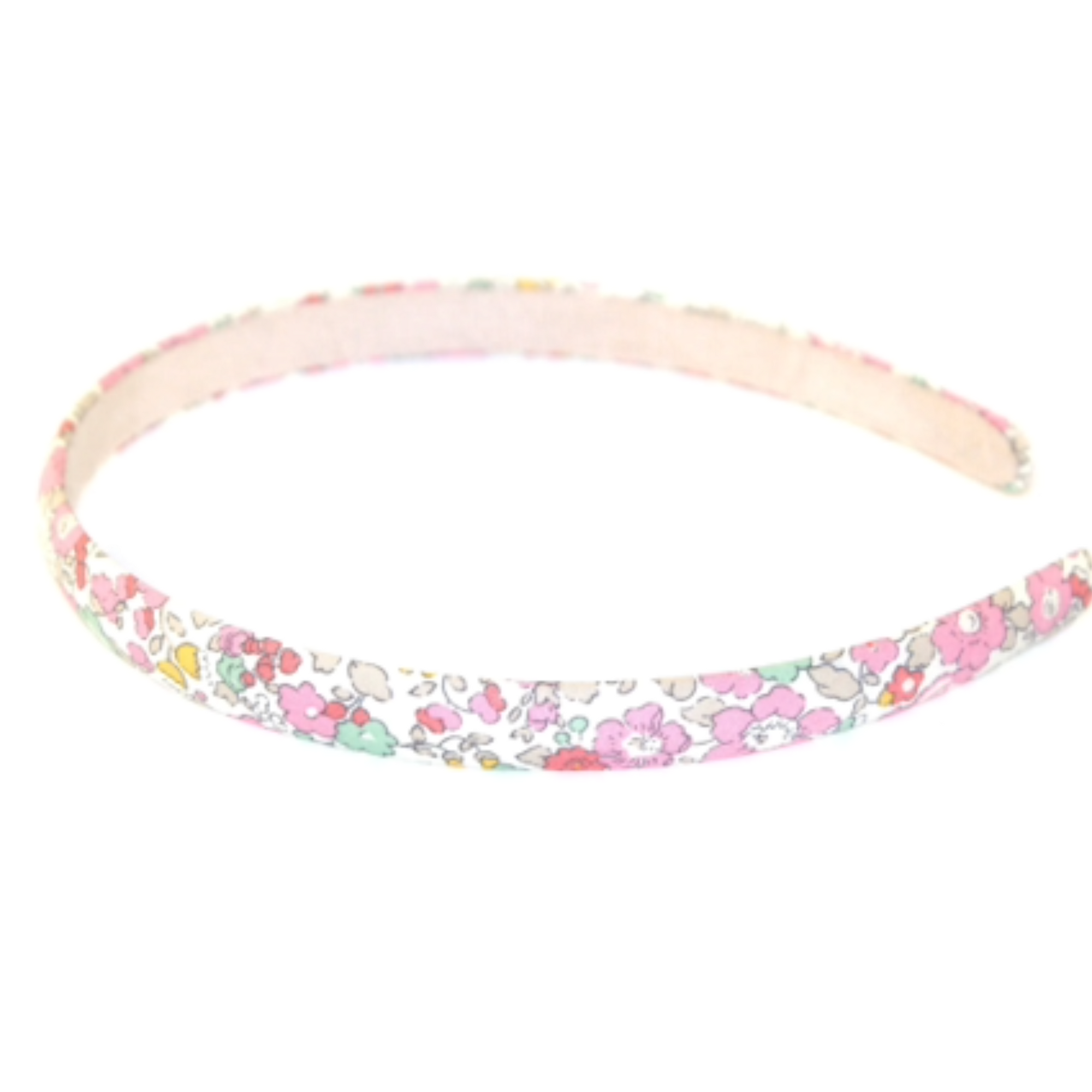Goody Gumdrops Liberty Betsy Ann Suede Lined Alice Band - Pink/Green