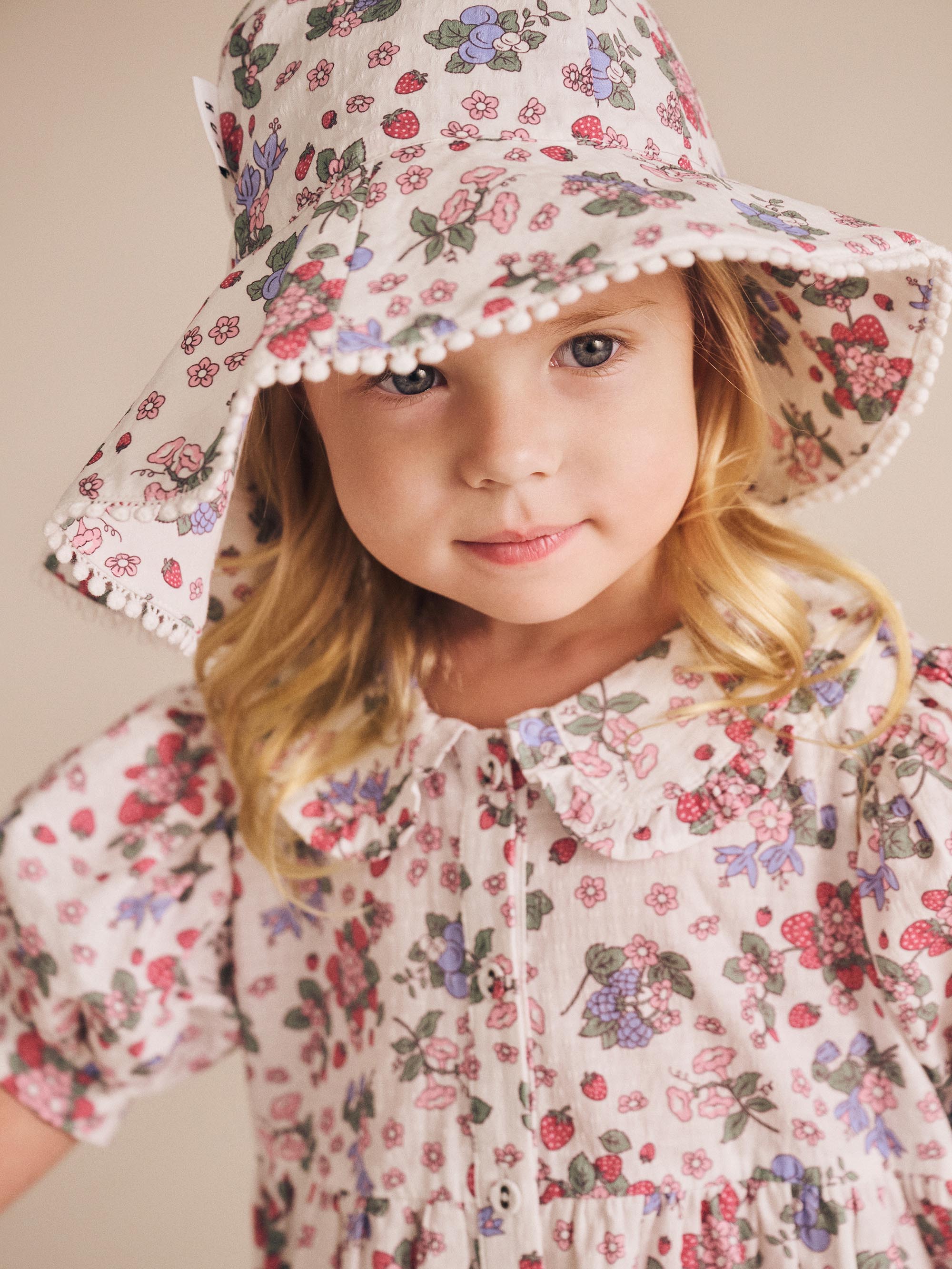 Huxbaby - Stawberry Garden Tiered Smock Dress