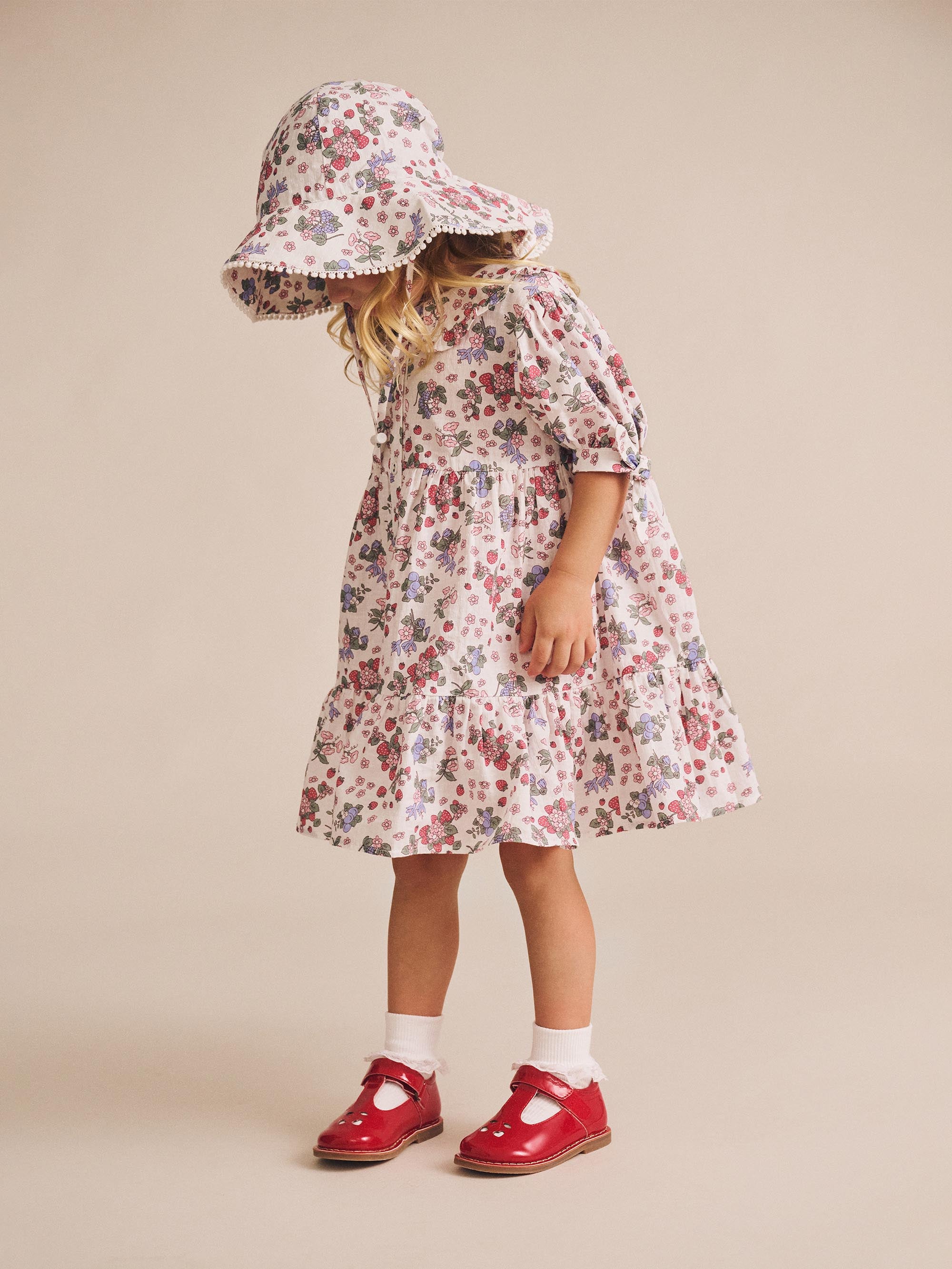 Huxbaby - Stawberry Garden Tiered Smock Dress