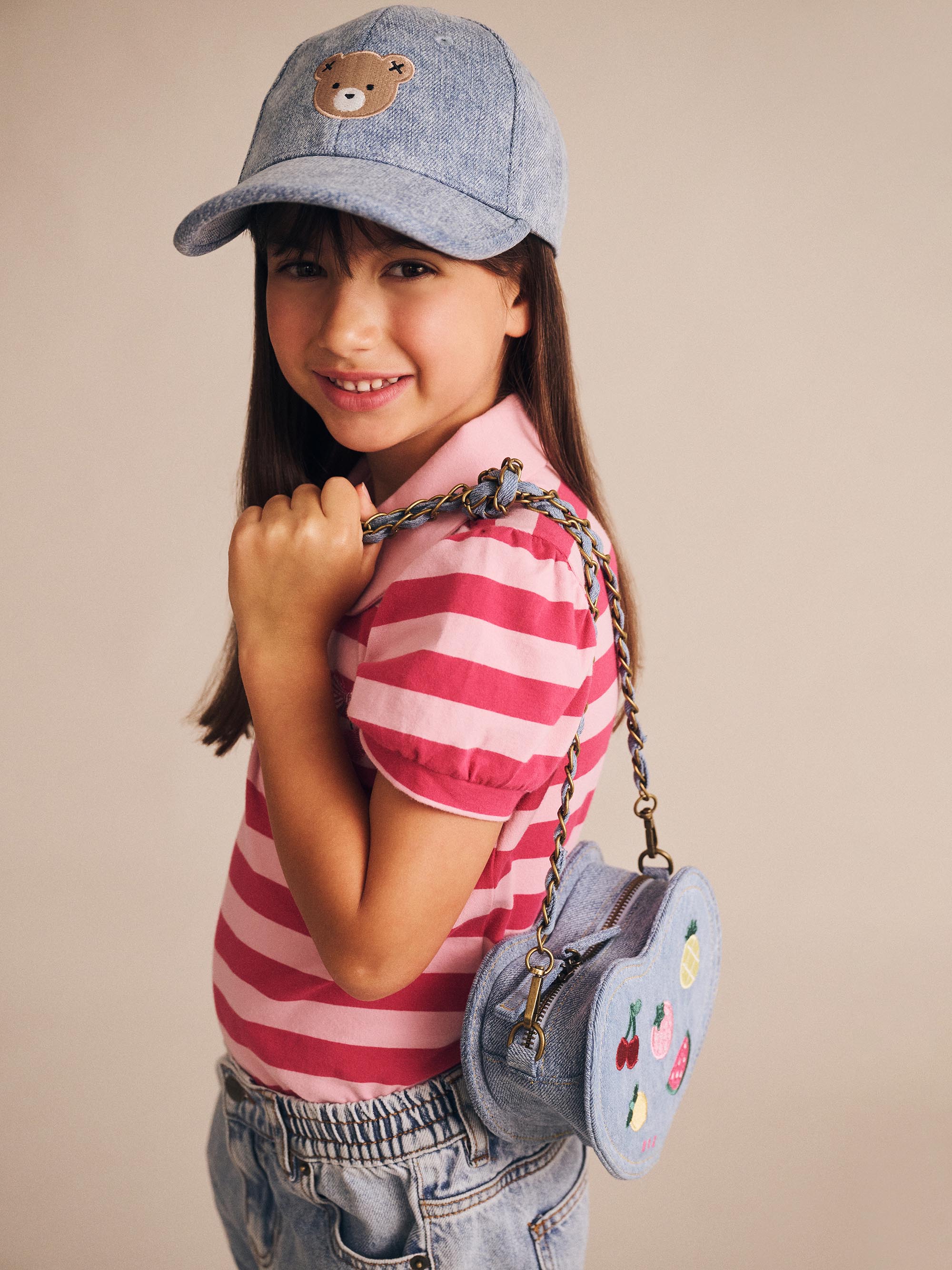 Huxbaby - Heart Fruit Denim Shoulder Bag