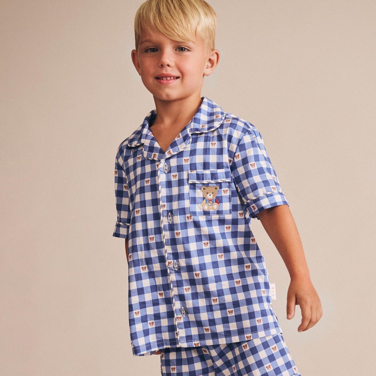 Huxbaby - Huxbear Check PJs - Navy