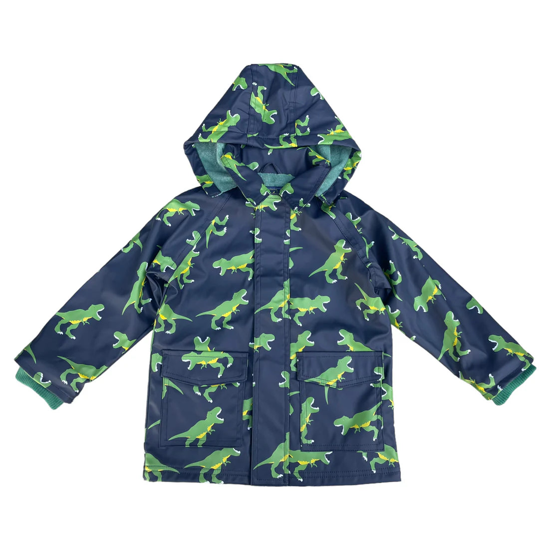 T-Rex Terry Towelling Lined Raincoat - Peacoat
