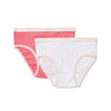 Marquise 2 Pack Girls Everyday Underwear - Hot Pink/ White