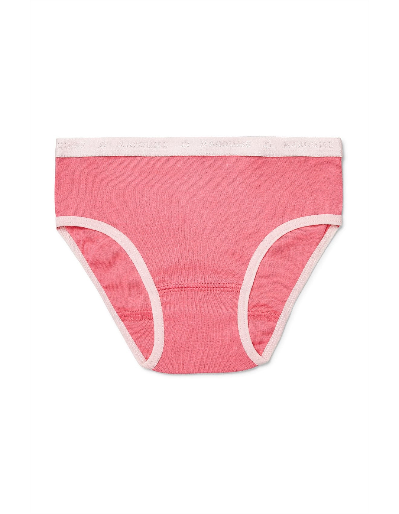 Marquise 2 Pack Girls Everyday Underwear - Hot Pink/ White