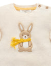 Purebaby Bunny Jumper - Wheat Melange