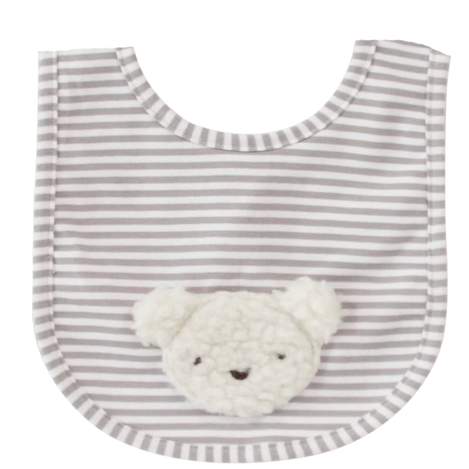 Alimrose Sherpa Bear Bib - Ivory