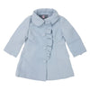 Korango Faux Wool Collared Overcoat - Alice Blue