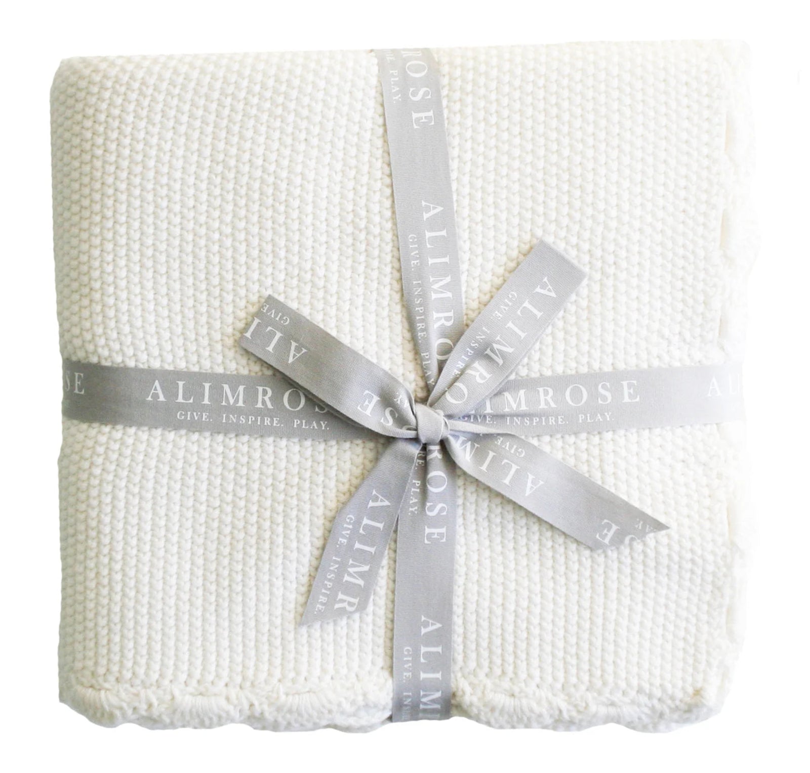 Alimrose Mini Moss Stitch Baby Blanket - Ivory