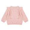 Fox &amp; Finch Pink Frill Pointelle Cardigan - Ivory