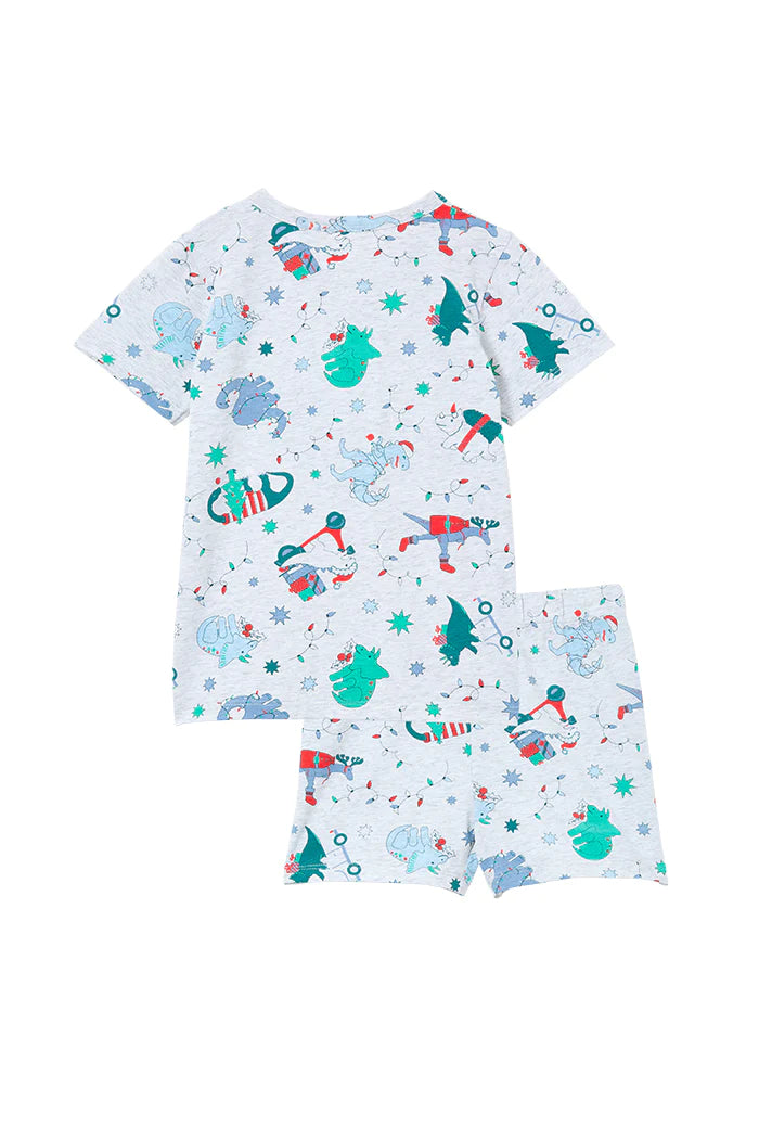 Milky Boys Christmas Pjs - Silver Marle