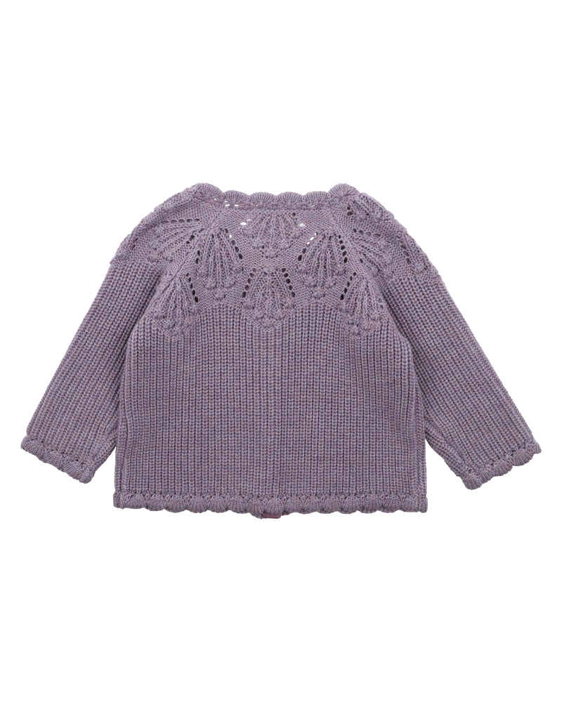 Bebe Knitted Cardigan - Lilac Marle
