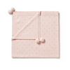 Wilson and Frenchy Pink Knitted Pointelle Blanket