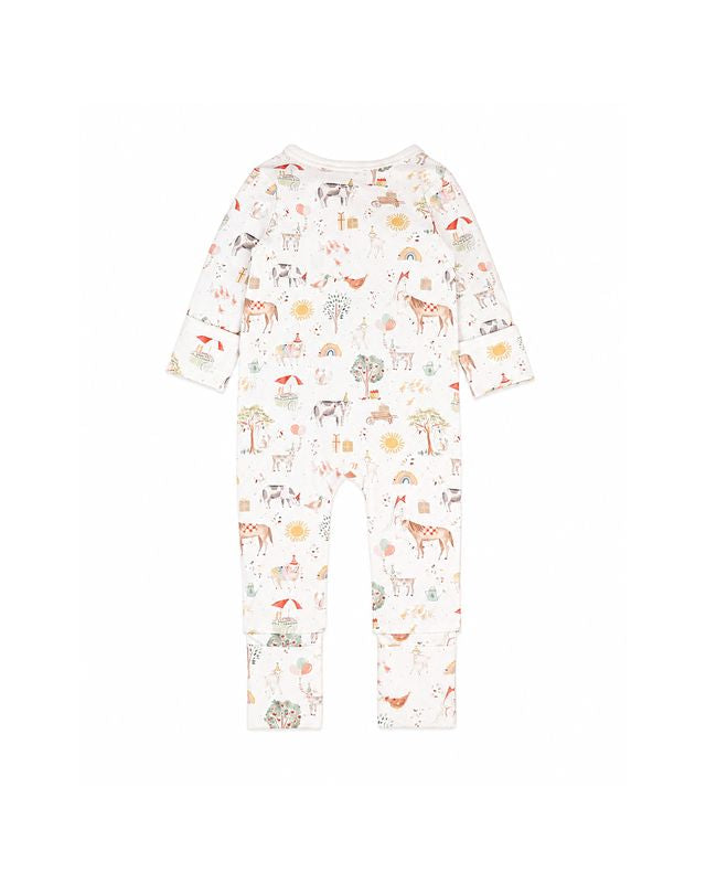 Bebe Scout Organic LS Zipsuit - Scout Print