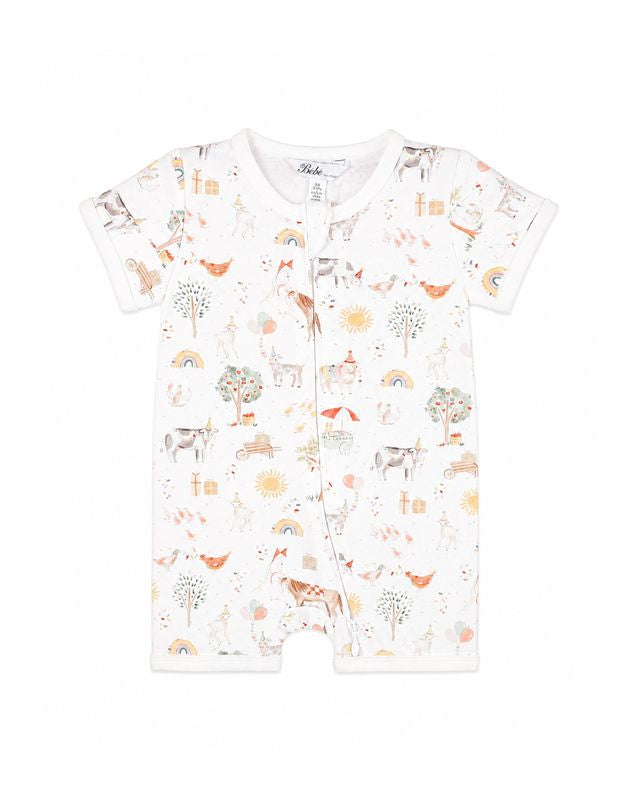 Bebe Scout Organic SS Zipsuit - Scout Print