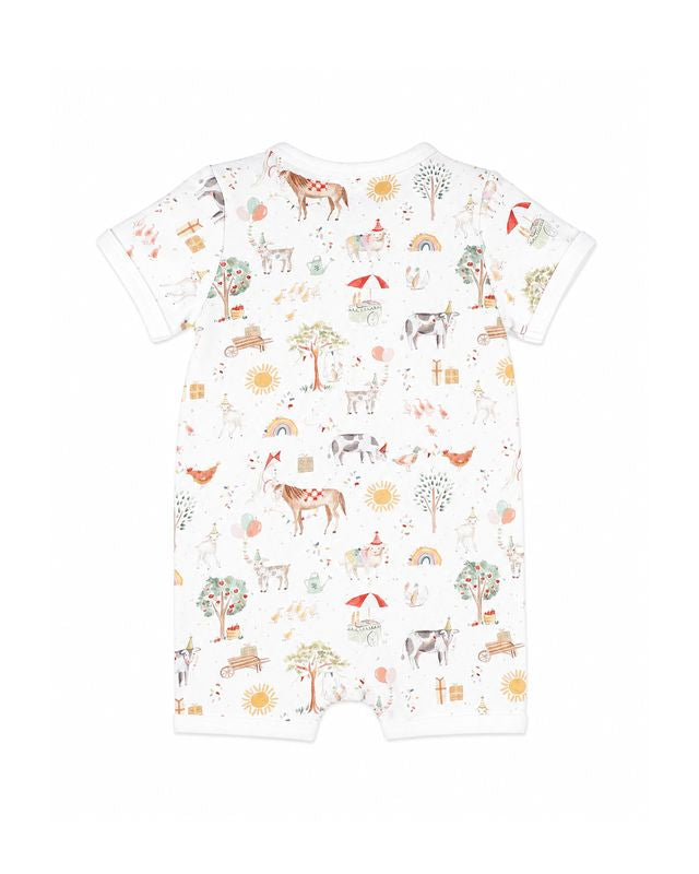 Bebe Scout Organic SS Zipsuit - Scout Print