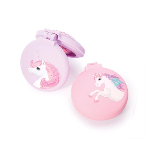 Unicorn Compact Hairbrush and Mirror