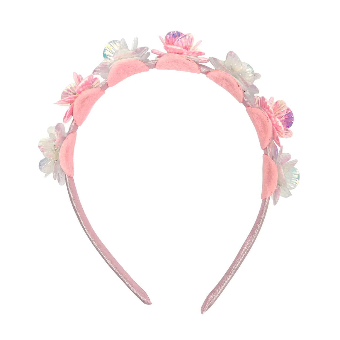 Pink Poppy Mermaid Flower Headband