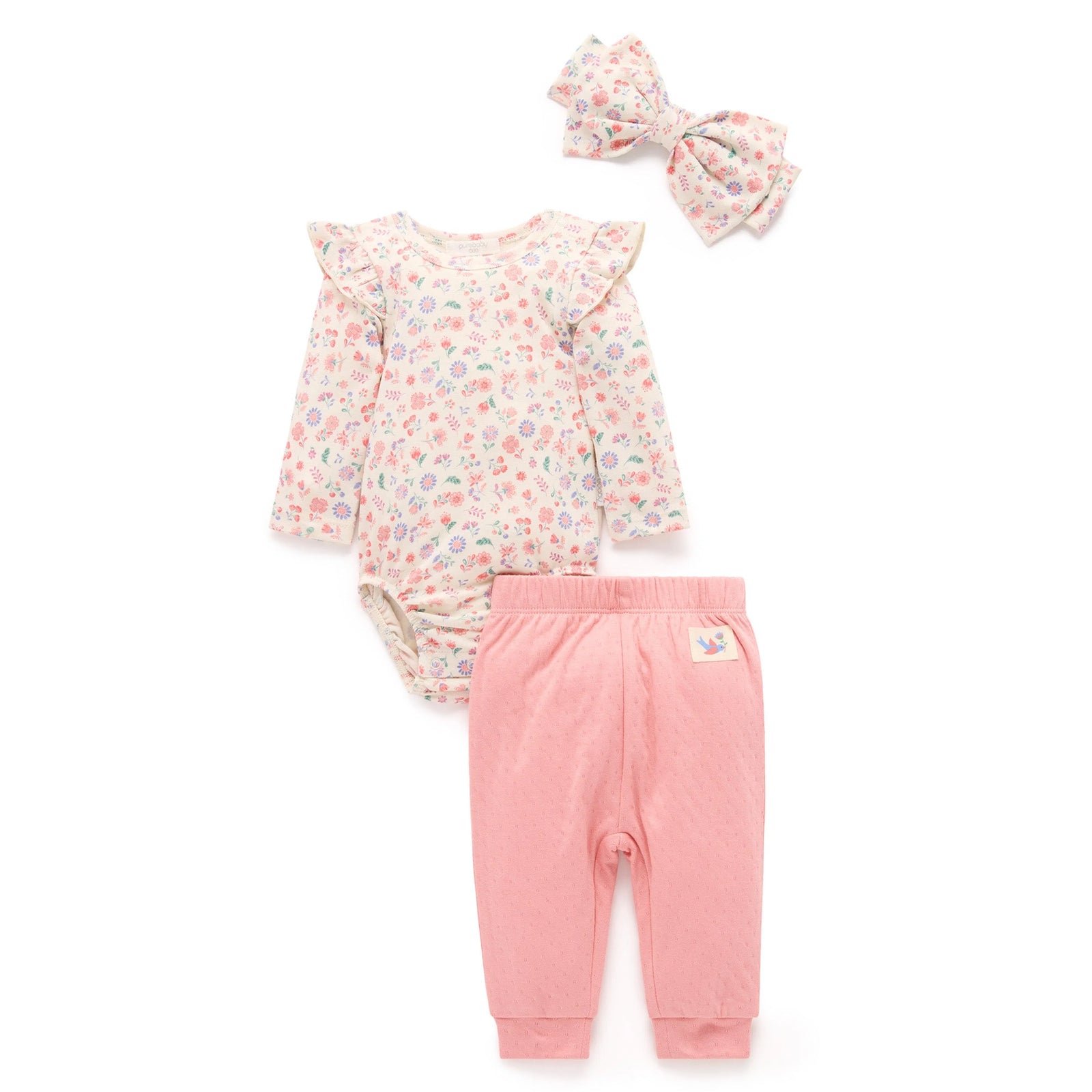 Purebaby 3 Piece Gift Set - Flor Print