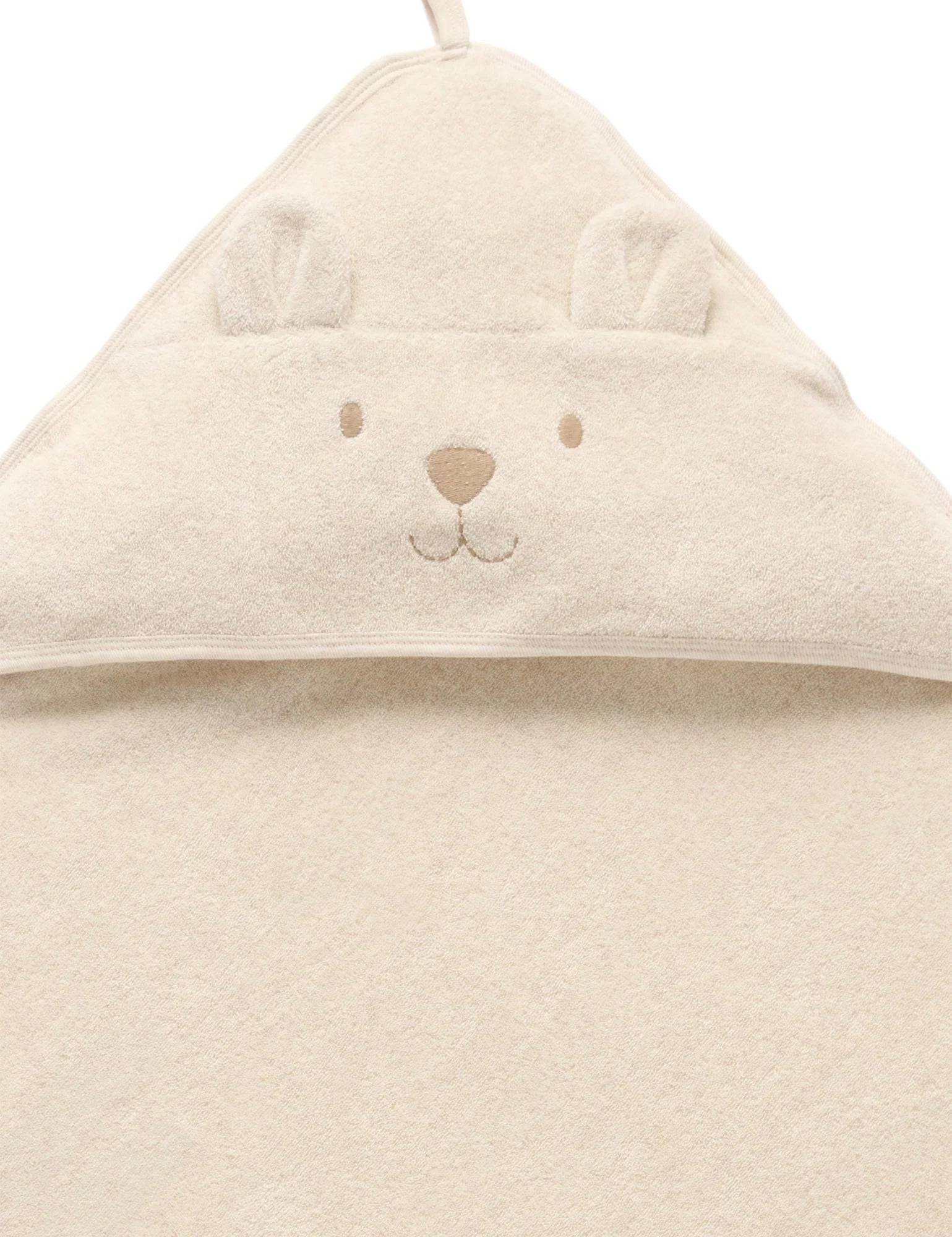 Purebaby Hooded Bear Towel - Wheat Melange