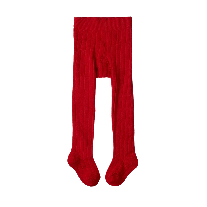 Nature Baby Organic Cotton Tights - Raspberry Red