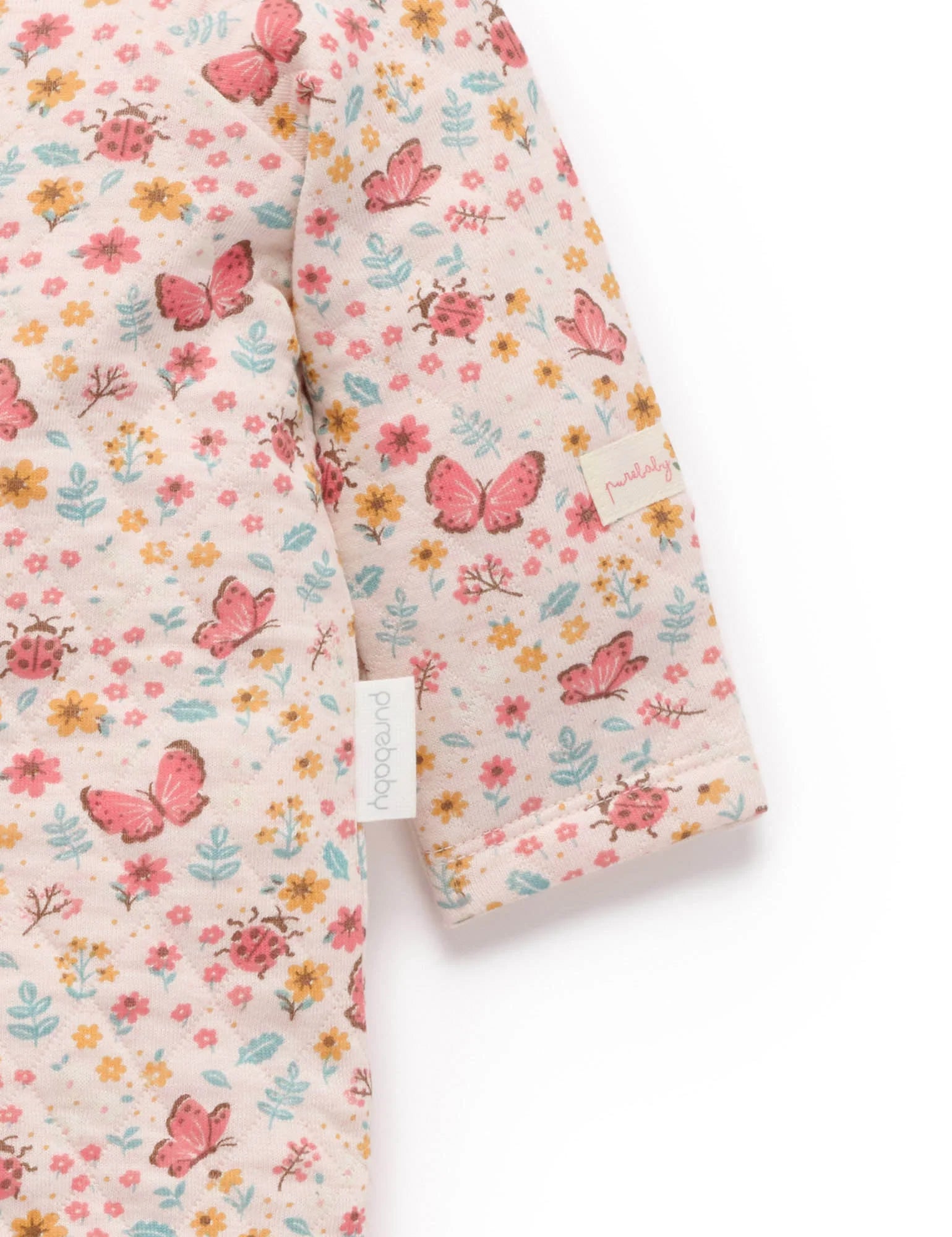 Purebaby Quilted Growsuit - Butterfly Print