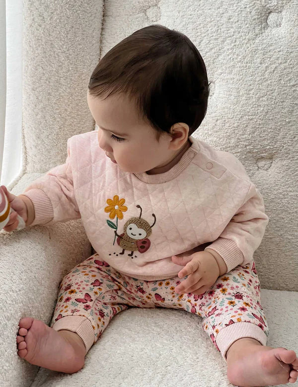 Purebaby Quilted Track Set - Butterfly Print