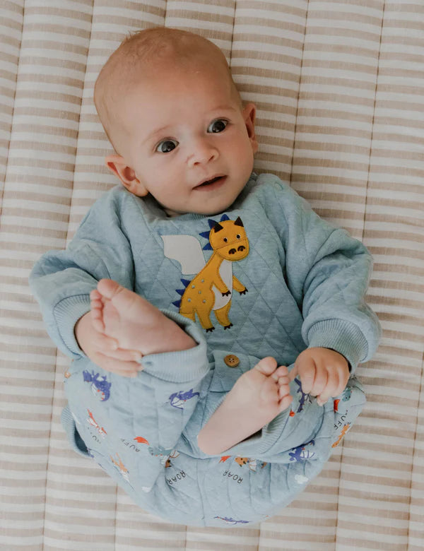 Purebaby Quilted Track Set - Dragon Print