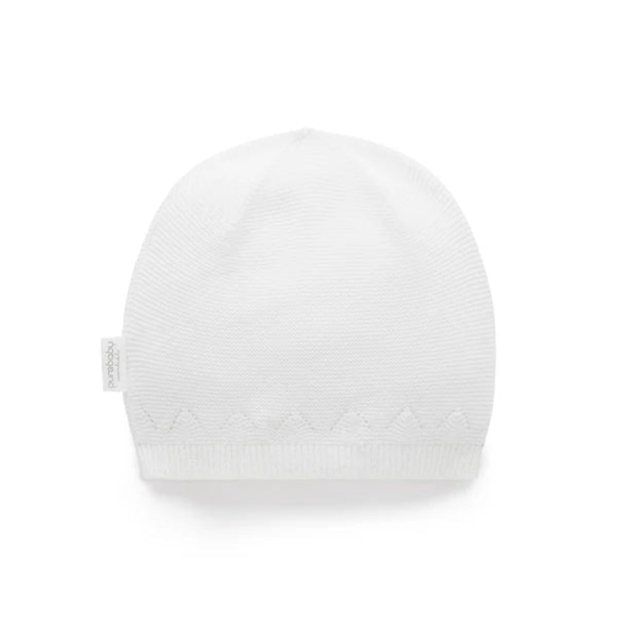 Purebaby Essential Layette Beanie - Vanilla