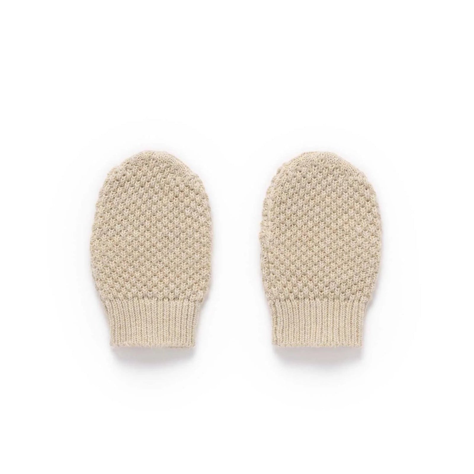 Purebaby Knitted Mittens - Oatmeal Melange