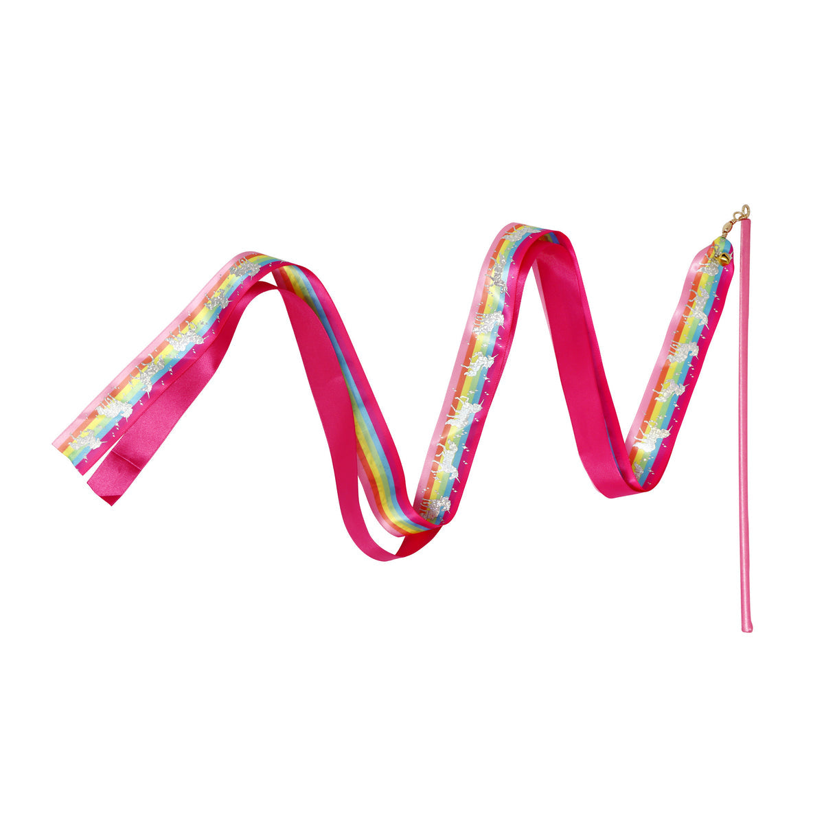 Pink Polly Stardust Unicorn Fairy Ribbon Wand
